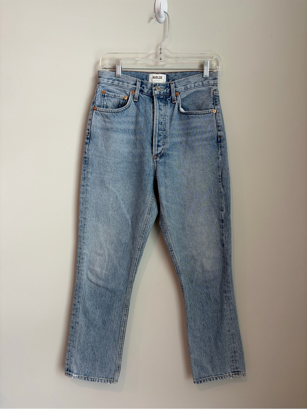 Agolde Riley High Rise Straight Crop Jeans